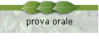 prova orale
